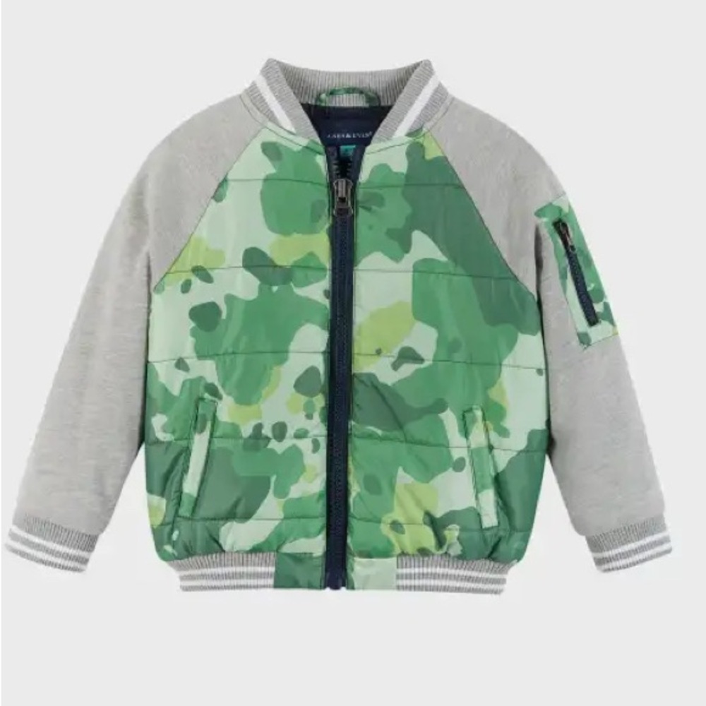 Andy & Evan Camouflage Jacket with Gray Sleeves BRAND NEW W/TAGS Size 4T
